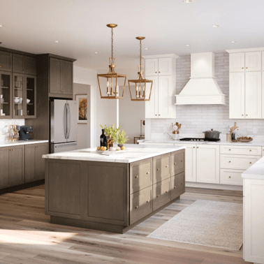 A modern kitchen featuring sleek solid surface countertops, highlighting its stylish and functional design for home remodels.