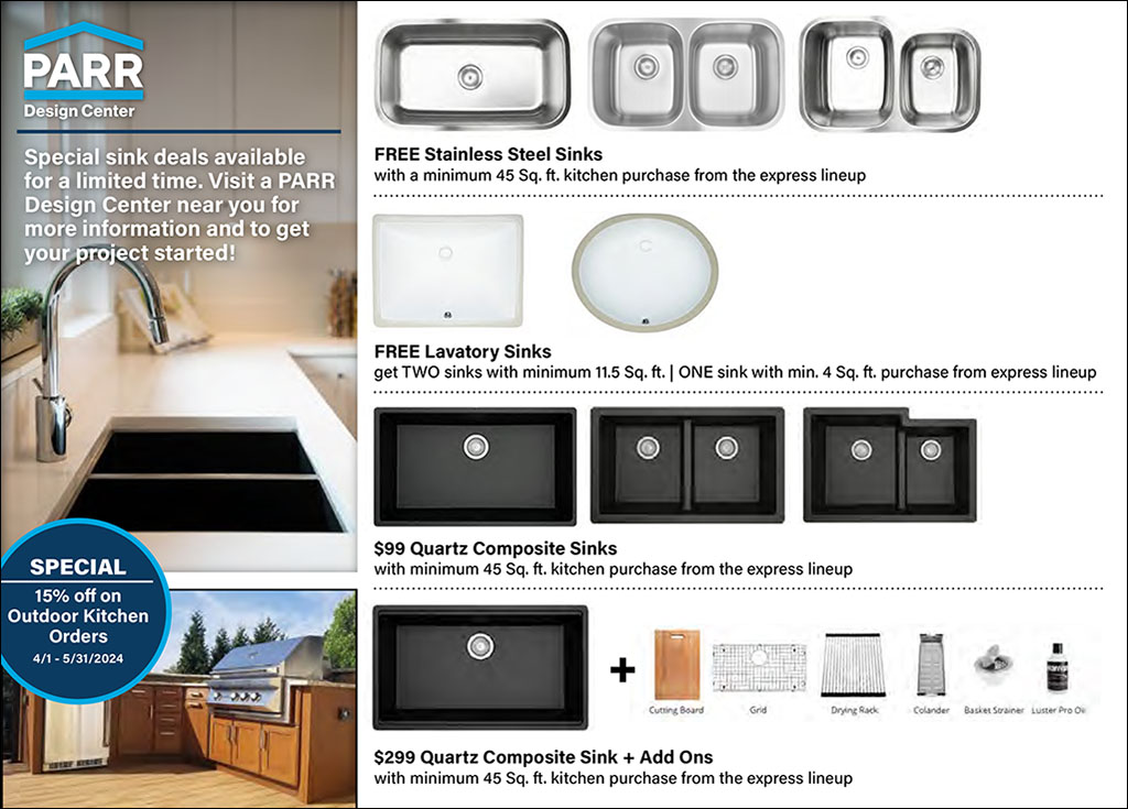 Sink and Outdoor Kitchen Promo | Parr Design Center